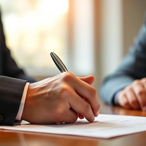 Een hand die een document ondertekent, symboliserend de aanvaarding van een baan aanbieding.