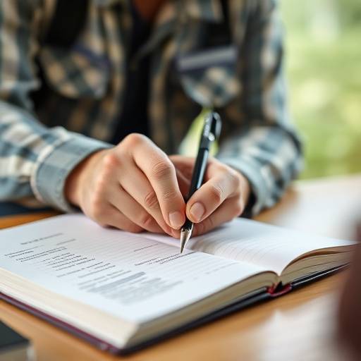 Een persoon die aantekeningen maakt in een notitieboekje tijdens een sollicitatietraining sessie.